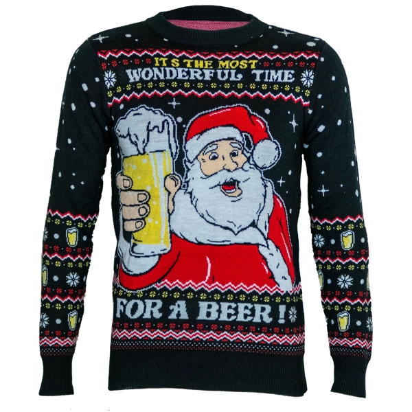 Wonderful time for beer - Kerstman met bier kersttrui