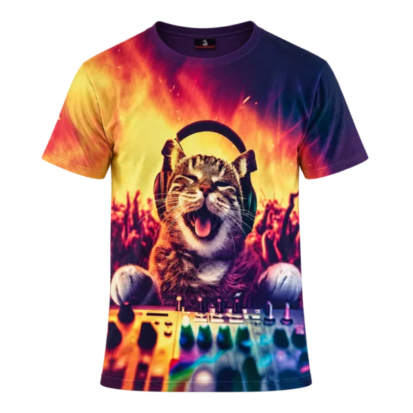 Blije DJ kat kattenshirt