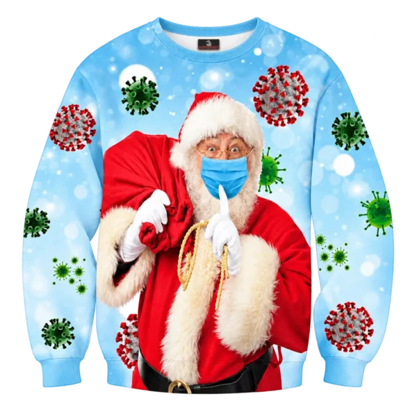 Kerstman met mondkapje
