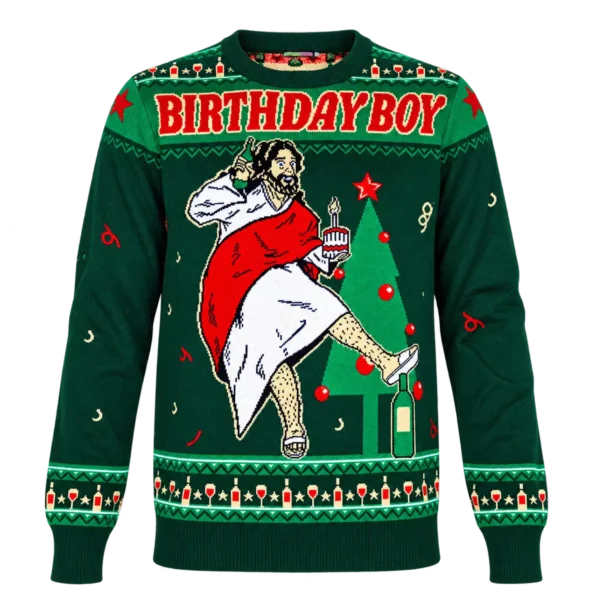 Birthdayboy Jezus foute kersttrui