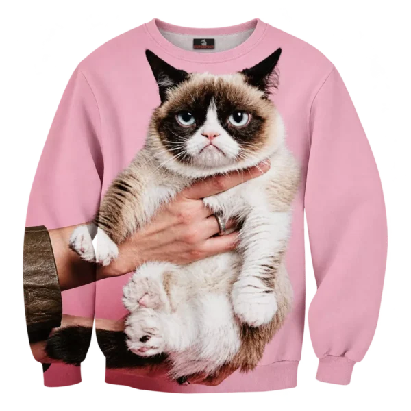 Roze Grumpycat trui