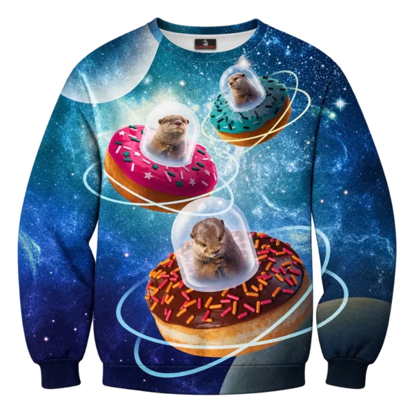 Otters in donut UFO's