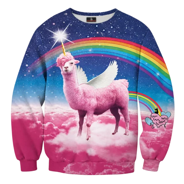 Swag lama regenboog  trui