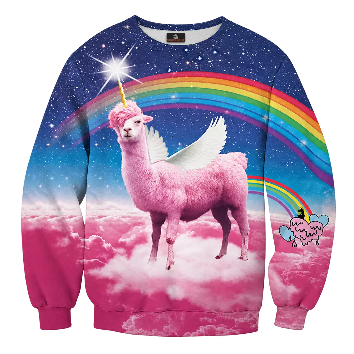 Swag lama regenboog trui